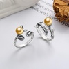image:imageNONNYL Wife Jewelry Gifts  Genuine South Sea Golden Pearl Jewelry Rings for Women Birthday Jewelry for Girlfriend Valentines Day for Wife Mothers Day for Mom Grandma NO33265