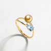 image:imageNONNYL Wife Jewelry Gifts  Genuine South Sea Golden Pearl Jewelry Rings for Women Birthday Jewelry for Girlfriend Valentines Day for Wife Mothers Day for Mom Grandma NO33246