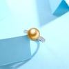 image:imageNONNYL Wife Jewelry Gifts  Genuine South Sea Golden Pearl Jewelry Rings for Women Birthday Jewelry for Girlfriend Valentines Day for Wife Mothers Day for Mom Grandma NO33250