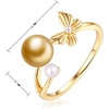 image:imageNONNYL Wife Jewelry Gifts  Genuine South Sea Golden Pearl Jewelry Rings for Women Birthday Jewelry for Girlfriend Valentines Day for Wife Mothers Day for Mom Grandma NO33233