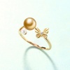 image:imageNONNYL Wife Jewelry Gifts  Genuine South Sea Golden Pearl Jewelry Rings for Women Birthday Jewelry for Girlfriend Valentines Day for Wife Mothers Day for Mom Grandma NO33233