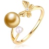 image:imageNONNYL Wife Jewelry Gifts  Genuine South Sea Golden Pearl Jewelry Rings for Women Birthday Jewelry for Girlfriend Valentines Day for Wife Mothers Day for Mom Grandma NO33233