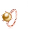 image:imageNONNYL Wife Jewelry Gifts  Genuine South Sea Golden Pearl Jewelry Rings for Women Birthday Jewelry for Girlfriend Valentines Day for Wife Mothers Day for Mom Grandma NO33236
