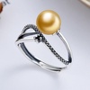 image:imageNONNYL Wife Jewelry Gifts  Genuine South Sea Golden Pearl Jewelry Rings for Women Birthday Jewelry for Girlfriend Valentines Day for Wife Mothers Day for Mom Grandma NO33256
