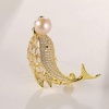 image:imageNonnyl Elegant Pearl Animal Designer Brooch Pins Broches Costume Jewelry For Women Fashion Christmas Gifts Wife Mom Girlfriend Anniversary Birthday Fine Jewelry Gifts for HerDolphin brooch