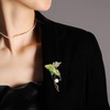 image:imageNonnyl Elegant Pearl Flower Designer Brooch Pins Broches Costume Jewelry For Women Fashion Christmas Gifts Wife Mom Girlfriend Anniversary Birthday Fine Jewelry Gifts for HerLotus leaf brooch
