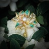 image:imageNonnyl Elegant Pearl Flower Designer Brooch Pins Broches Costume Jewelry For Women Fashion Christmas Gifts Wife Mom Girlfriend Anniversary Birthday Fine Jewelry Gifts for HerLotus brooch