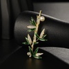 image:imageNonnyl Elegant Pearl Flower Designer Brooch Pins Broches Costume Jewelry For Women Fashion Christmas Gifts Wife Mom Girlfriend Anniversary Birthday Fine Jewelry Gifts for HerBamboo brooch