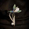 image:imageNonnyl Elegant Pearl Flower Designer Brooch Pins Broches Costume Jewelry For Women Fashion Christmas Gifts Wife Mom Girlfriend Anniversary Birthday Fine Jewelry Gifts for HerWhite magnolia brooch