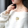 image:imageNonnyl Elegant Pearl Flower Designer Brooch Pins Broches Costume Jewelry For Women Fashion Christmas Gifts Wife Mom Girlfriend Anniversary Birthday Fine Jewelry Gifts for HerLotus brooch