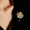 image:imageNonnyl Elegant Pearl Flower Designer Brooch Pins Broches Costume Jewelry For Women Fashion Christmas Gifts Wife Mom Girlfriend Anniversary Birthday Fine Jewelry Gifts for HerLotus brooch