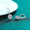 image:imageNonnyl Heart Earrings for Women  Sterling Silver Moissanite Earring for Women Fine Jewelry  Christmas Gifts for Wife Mom Girlfriend Anniversary Birthday Ball