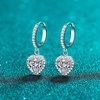 image:imageNonnyl Heart Earrings for Women  Sterling Silver Moissanite Earring for Women Fine Jewelry  Christmas Gifts for Wife Mom Girlfriend Anniversary Birthday Ball