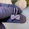 image:imageNonnyl Heart Earrings for Women  Sterling Silver Moissanite Earring for Women Fine Jewelry  Christmas Gifts for Wife Mom Girlfriend Anniversary Birthday Ball