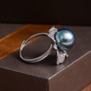 image:imageTahitian Black Pearl Rings Jewelry For Women Fashion Christmas Gifts Wife Mom Girlfriend Anniversary Birthday Fine Jewelry Gifts for Her NO33241