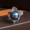 image:imageTahitian Black Pearl Rings Jewelry For Women Fashion Christmas Gifts Wife Mom Girlfriend Anniversary Birthday Fine Jewelry Gifts for Her NO33241