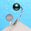 image:imageTahitian Black Pearl Rings Jewelry For Women Fashion Christmas Gifts Wife Mom Girlfriend Anniversary Birthday Fine Jewelry Gifts for Her NO33251