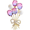 image:imageGifts for Wife Anniversary Brooch for Women Pearl Brooch Real 910mm AAA Quality Handpicked Nature Pearls and D Color Moissanite  Gifts for Mom Girlfriend Her NO11394