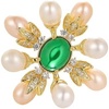 image:imageGifts for Wife Anniversary Brooch for Women Pearl Brooch Real 910mm AAA Quality Handpicked Nature Pearls and D Color Moissanite  Gifts for Mom Girlfriend Her NO11411