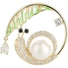 image:imageGifts for Wife Anniversary Brooch for Women Pearl Brooch Real 910mm AAA Quality Handpicked Nature Pearls and D Color Moissanite  Gifts for Mom Girlfriend Her NO11437