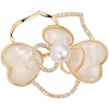 image:imageGifts for Wife Anniversary Brooch for Women Pearl Brooch Real 910mm AAA Quality Handpicked Nature Pearls and D Color Moissanite  Gifts for Mom Girlfriend Her NO11420