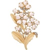image:imageGifts for Wife Anniversary Brooch for Women Pearl Brooch Real 910mm AAA Quality Handpicked Nature Pearls and D Color Moissanite  Gifts for Mom Girlfriend Her NO11433