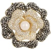 image:imageGifts for Wife Anniversary Brooch for Women Pearl Brooch Real 910mm AAA Quality Handpicked Nature Pearls and D Color Moissanite  Gifts for Mom Girlfriend Her NO11365
