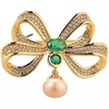 image:imageGifts for Wife Anniversary Brooch for Women Pearl Brooch Real 910mm AAA Quality Handpicked Nature Pearls and D Color Moissanite  Gifts for Mom Girlfriend Her NO11384