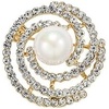 image:imageGifts for Wife Anniversary Brooch for Women Pearl Brooch Real AAA Quality Handpicked Nature Pearls and D Color Moissanite  Gifts for Mom Girlfriend Her NO11138