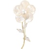 image:imageGifts for Wife Anniversary Brooch for Women Pearl Brooch Real AAA Quality Handpicked Nature Pearls and D Color Moissanite  Gifts for Mom Girlfriend Her NO11195