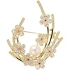 image:imageGifts for Wife Anniversary Brooch for Women Pearl Brooch Real AAA Quality Handpicked Nature Pearls and D Color Moissanite  Gifts for Mom Girlfriend Her NO11154