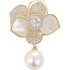 image:imageGifts for Wife Anniversary Brooch for Women Pearl Brooch Real AAA Quality Handpicked Nature Pearls and D Color Moissanite  Gifts for Mom Girlfriend Her NO11179