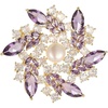 image:imageGifts for Wife Anniversary Brooch for Women Pearl Brooch Real AAA Quality Handpicked Nature Pearls and D Color Moissanite  Gifts for Mom Girlfriend Her NO11140