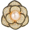 image:imageGifts for Wife Anniversary Brooch for Women Pearl Brooch Real AAA Quality Handpicked Nature Pearls and D Color Moissanite  Gifts for Mom Girlfriend Her NO11178