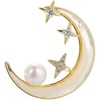image:imageGifts for Wife Anniversary Brooch for Women Pearl Brooch Real AAA Quality Handpicked Nature Pearls and D Color Moissanite  Gifts for Mom Girlfriend Her NO11164