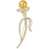 image:imageGifts for Wife Anniversary Brooch for Women Pearl Brooch Real AAA Quality Handpicked Nature Pearls and D Color Moissanite  Gifts for Mom Girlfriend Her NO11174