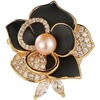 image:imageGifts for Wife Anniversary Brooch for Women Pearl Brooch Real AAA Quality Handpicked Nature Pearls and D Color Moissanite  Gifts for Mom Girlfriend Her NO11175