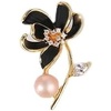 image:imageGifts for Wife Anniversary Brooch for Women Pearl Brooch Real AAA Quality Handpicked Nature Pearls and D Color Moissanite  Gifts for Mom Girlfriend Her NO11149