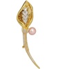 image:imageGifts for Wife Anniversary Brooch for Women Pearl Brooch Real AAA Quality Handpicked Nature Pearls and D Color Moissanite  Gifts for Mom Girlfriend Her NO11172