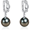 image:imageGifts for women Wife Anniversary Tahitian Black Pearls Earring Tahitian black pearl necklace