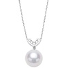 image:imageNONNYL Akoya Pearl Necklaces for Women 18K Gold Pearls Pendant 10105mm Real White Round Pearl  Gifts for Women Wife Mom Grandma Daughter Fine Jewelry for Pearl Gifts