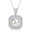 image:imageNONNYL Gift for Women Wife Natural Pearl Necklace Sterling Silver Pearl Luxury Jewelry Gift for Women Mother Wife Herwhite