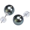 image:imageNONNYL Gifts for Wife Anniversary 18K Gold Pearl Stud Earrings for Women Genuine Handpicked Nature Tahitian Black Pearls Earring Birthday Christmas Mothers Day Valentines Day Jewelry Gifts18K White Gold