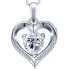 image:imageNONNYL Heart Necklaces for Women Plated 18K Gold Birthstone Pendant Necklace Anniversary Birthday Jewelry Gift for Women Wife Mom Girlfriend Her Christmas Fine Jewelry Gift
