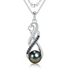 image:imageNONNYL Mothers Day Gifts for MomWomenWifeGrandmaGift AnniversaryTahitian Black Pearl Necklace Wedding Couples Birthday Christmas Day Valentines Gifts Fine JewelryBlack pearl necklace