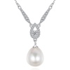 image:imageNONNYL Pearl Necklace Genuine Freshwater Cultured 910mm Pearl Pendant Necklaces Sterling Silver for Women Fine Jewelry Gifts for Women Wife Mother