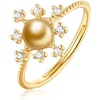 image:imageNONNYL Wife Jewelry Gifts  Genuine South Sea Golden Pearl Jewelry Rings for Women Birthday Jewelry for Girlfriend Valentines Day for Wife Mothers Day for Mom Grandma NO33243