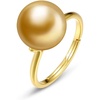 image:imageNONNYL Wife Jewelry Gifts  Genuine South Sea Golden Pearl Jewelry Rings for Women Birthday Jewelry for Girlfriend Valentines Day for Wife Mothers Day for Mom Grandma NO33237