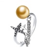 image:imageNONNYL Wife Jewelry Gifts  Genuine South Sea Golden Pearl Jewelry Rings for Women Birthday Jewelry for Girlfriend Valentines Day for Wife Mothers Day for Mom Grandma NO33264