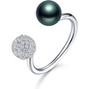 image:imageTahitian Black Pearl Rings Jewelry For Women Fashion Christmas Gifts Wife Mom Girlfriend Anniversary Birthday Fine Jewelry Gifts for Her NO33251